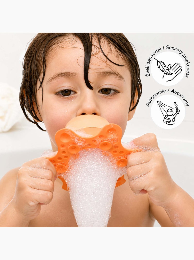 Oppi® | jouet de bain bébé mousse et douche de pluie poulpe tako Orange - Kiabi