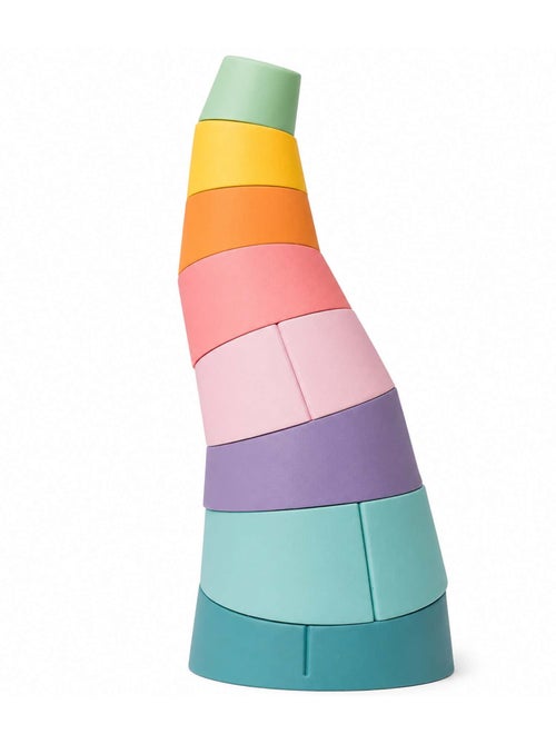Oppi® | jouet sensoriel pyramide à empiler en silicone stak - Kiabi