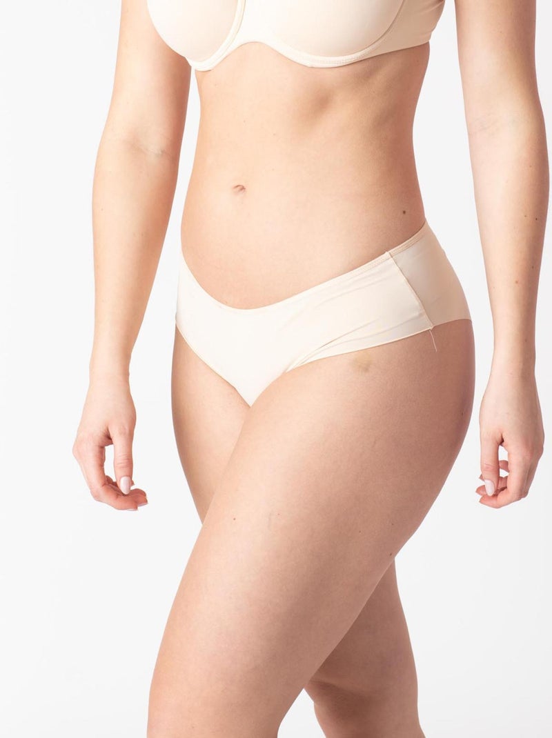 Oprah shorty microfibre poudre Beige - Kiabi