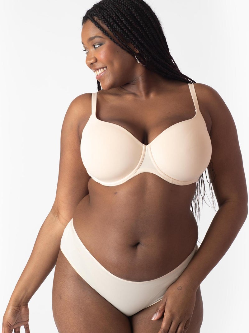 Oprah shorty microfibre poudre Beige - Kiabi