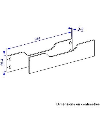 Option 2 pans 140 cm en bois