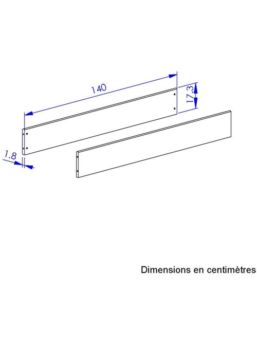Option 2 pans pour lit transformable 140 cm blanc - Kiabi Option 2 pans pour lit transformable 140 cm blanc - Kiabi