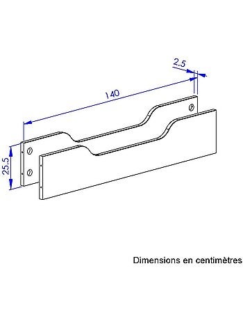 Option lit bébé transformable 2 pans 140 cm