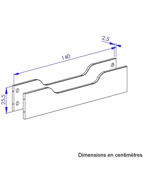 Option lit bébé transformable 2 pans 140 cm - Kiabi Option lit bébé transformable 2 pans 140 cm - Kiabi