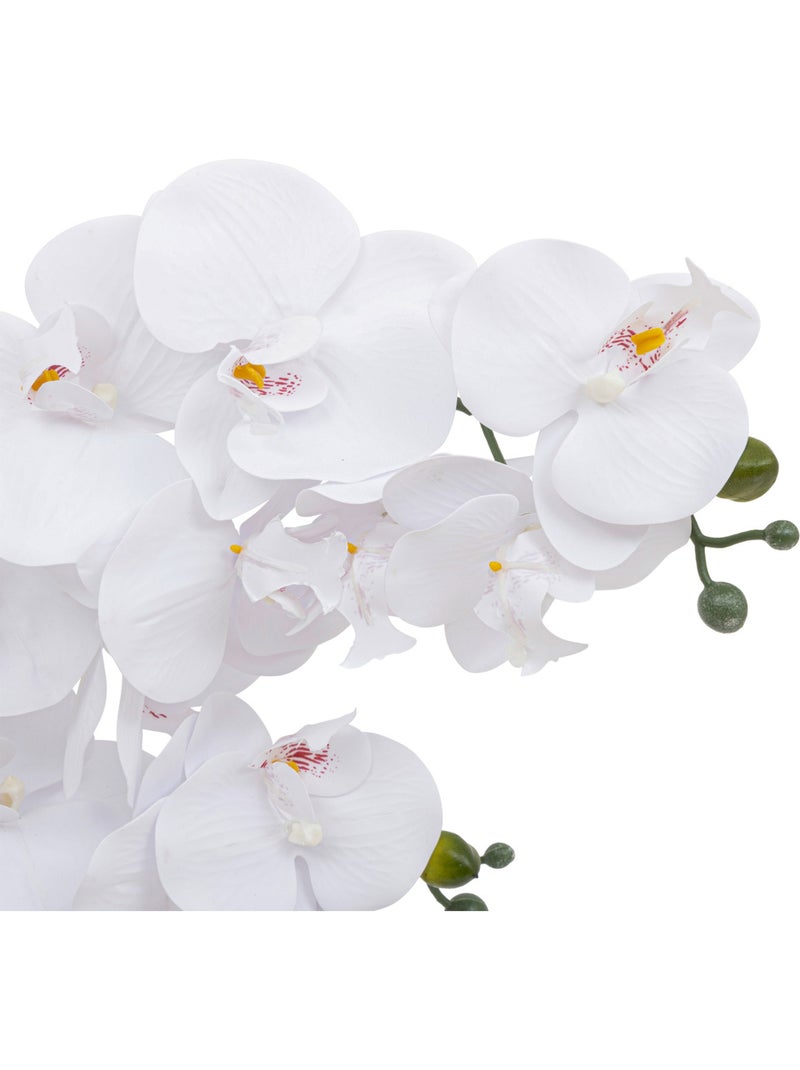 Orchidée artificielle 2 tiges en pot céramique riva Blanc - Kiabi