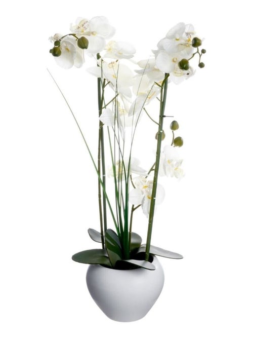 Orchidée artificielle avec vase en céramique ALINI - Kiabi