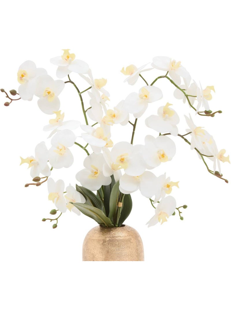 Orchidée artificielle en pot magnésie NAOKO Doré - Kiabi