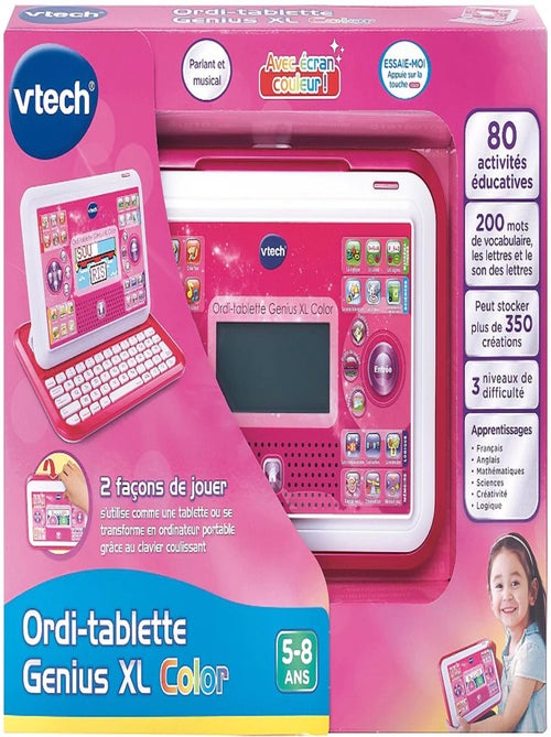 Ordi Tablette Genius Xl Color Rose - Vtech - Kiabi Ordi Tablette Genius Xl Color Rose - Vtech - Kiabi