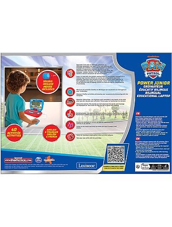 Ordinateur éducatif - la pat' patrouille - 100 activités - français/anglais - clavier réaliste