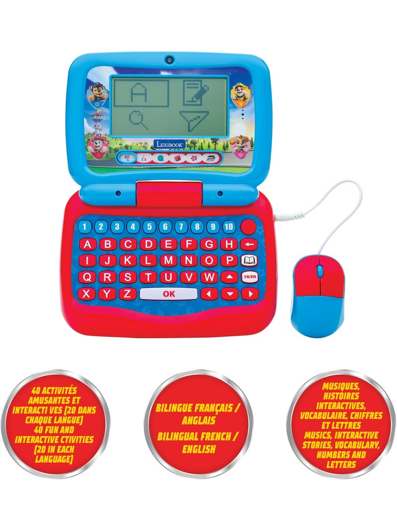 Ordinateur éducatif - la pat' patrouille - 100 activités - français/anglais - clavier réaliste Bleu - Kiabi