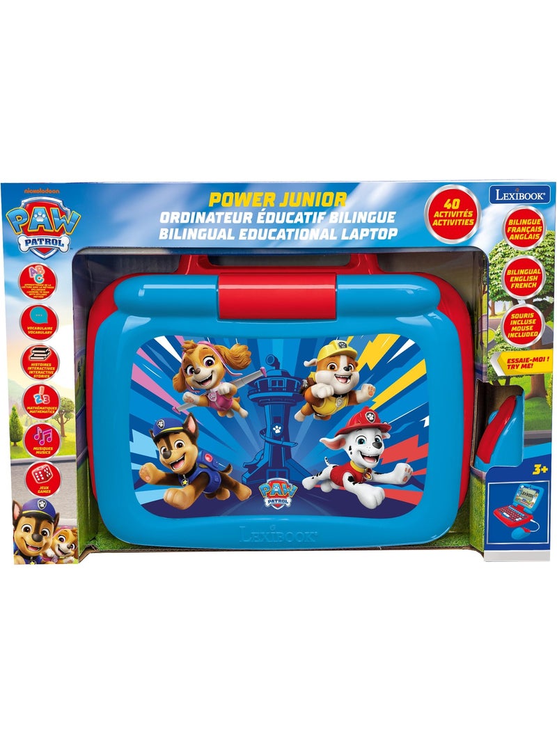 Ordinateur éducatif - la pat' patrouille - 100 activités - français/anglais - clavier réaliste Bleu - Kiabi