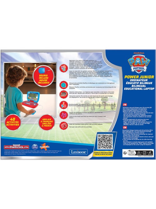 Ordinateur éducatif - la pat' patrouille - 100 activités - français/anglais - clavier réaliste - Kiabi