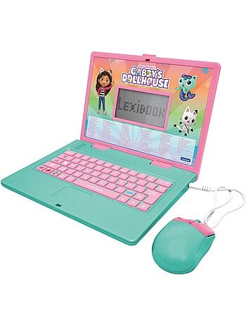 Ordinateur éducatif bilingue avec 164 activités au design gabby et la maison magique (en/fr)
