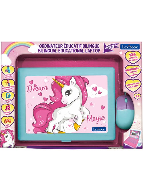 Ordinateur éducatif bilingue avec 164 activités au design Licorne (EN/FR) - Kiabi Ordinateur éducatif bilingue avec 164 activités au design Licorne (EN/FR) - Kiabi