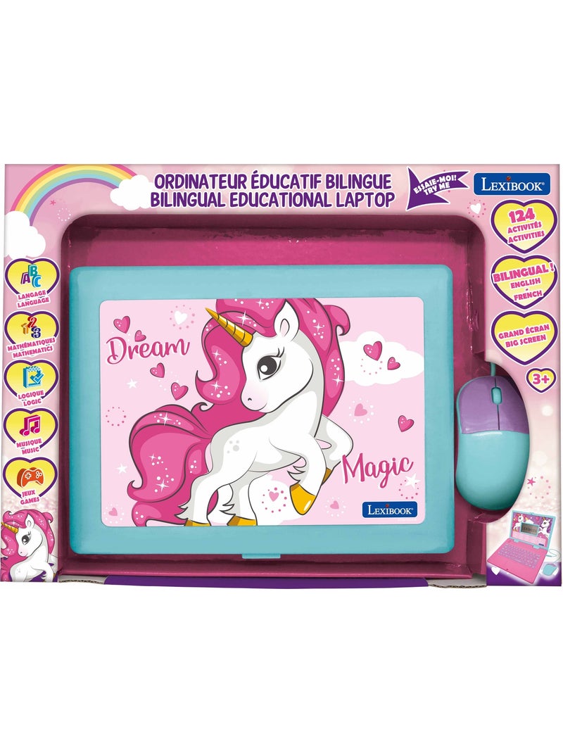 Ordinateur éducatif bilingue avec 164 activités au design Licorne (EN/FR) Rose - Kiabi