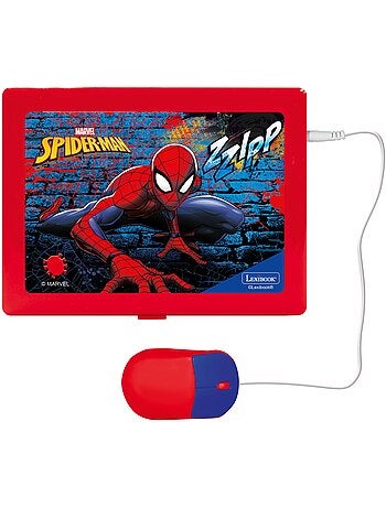 Ordinateur éducatif bilingue avec 164 activités au design Spiderman (EN/FR)