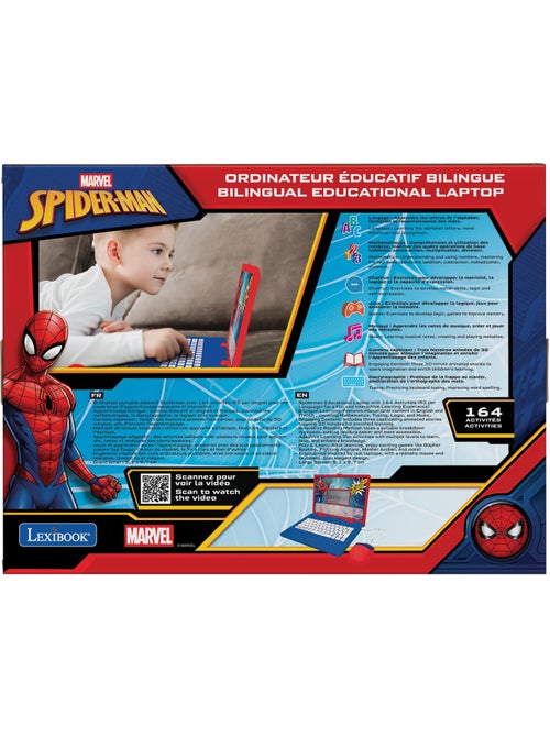 Ordinateur éducatif bilingue avec 164 activités au design Spiderman (EN/FR) - Kiabi Ordinateur éducatif bilingue avec 164 activités au design Spiderman (EN/FR) - Kiabi