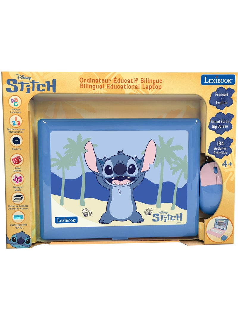 Ordinateur éducatif bilingue avec 164 activités au design Stitch (EN/FR) Bleu - Kiabi