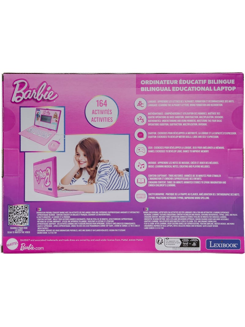 Ordinateur éducatif bilingue avec 164 activités Barbie (EN/FR) Rose - Kiabi