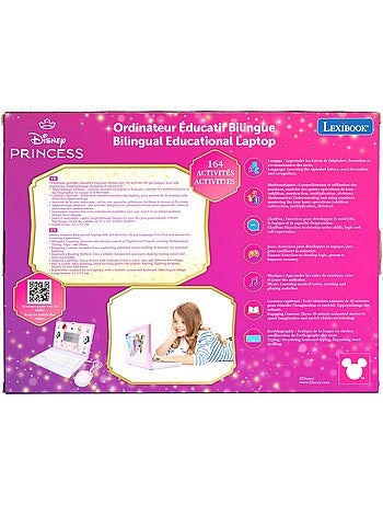 Ordinateur éducatif bilingue avec 164 activités Disney Princesses (EN/FR)