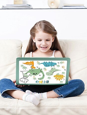 Ordinateur éducatif bilingue dinosaure avec 124 activités (EN/FR)