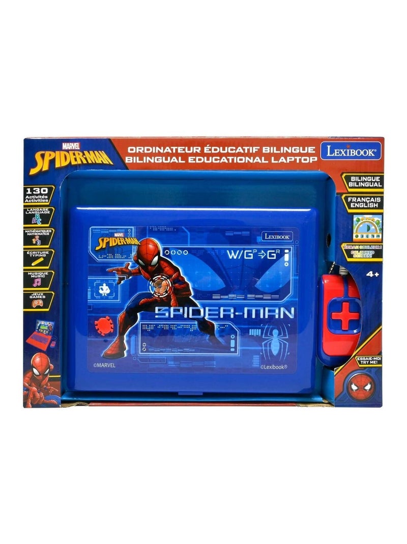 Ordinateur éducatif couleur Spiderman bilingue français et anglais Bleu - Kiabi