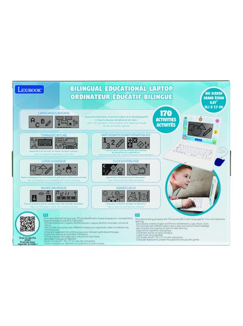 Ordinateur portable 6.7” éducatif bilingue anglais et français - Kiabi