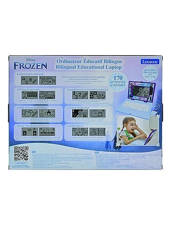 Ordinateur portable 6.7” éducatif bilingue La reigne des neige (FR/EN)