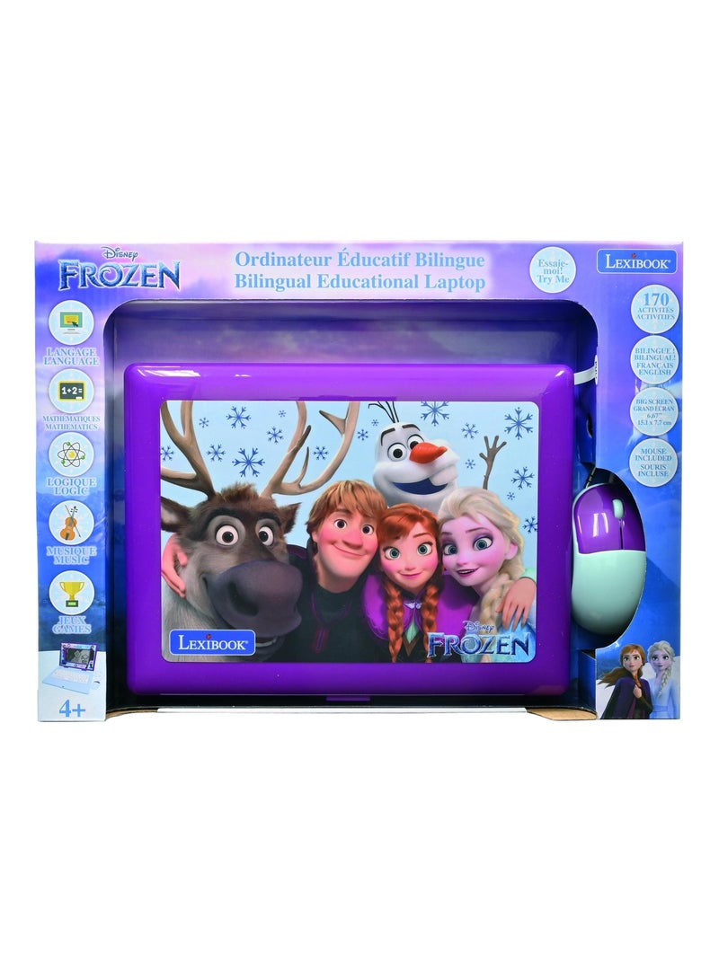 Ordinateur portable  6.7” éducatif bilingue La reigne des neige (FR/EN) Bleu - Kiabi