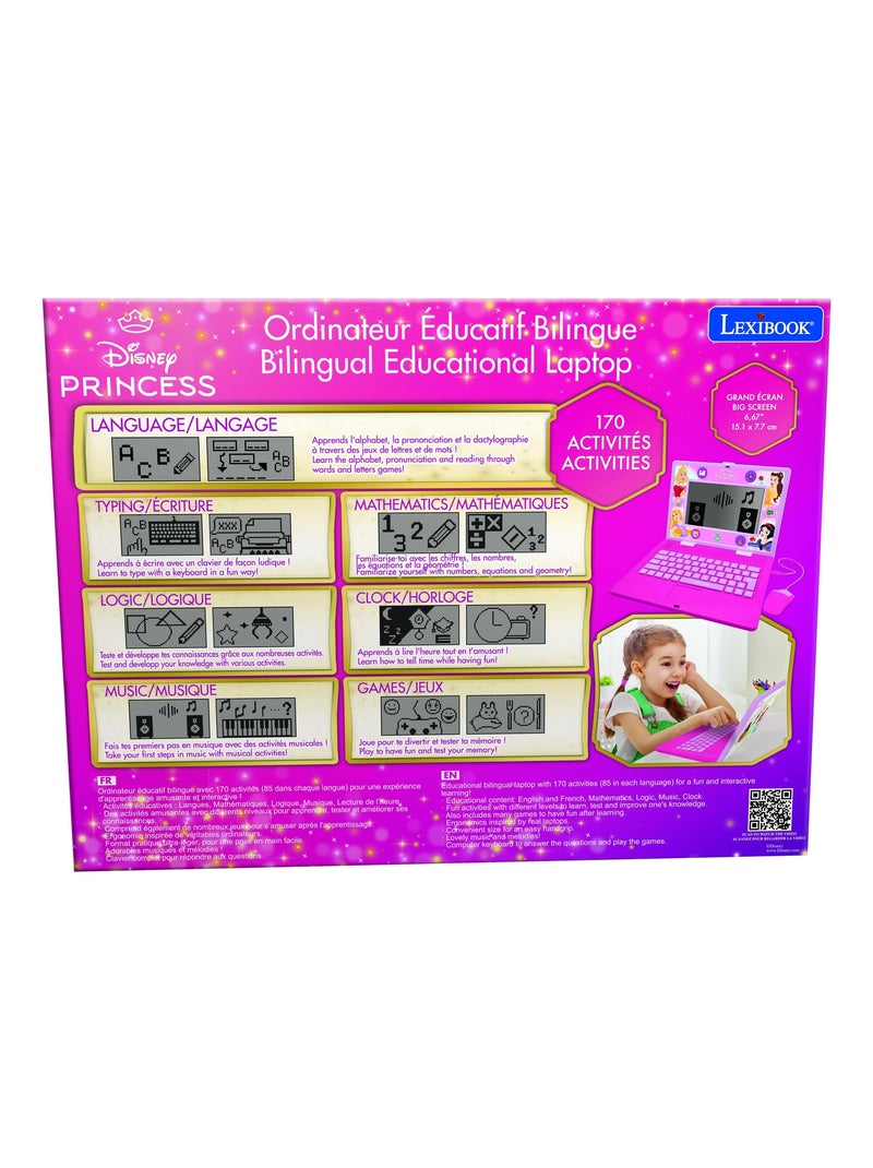 Ordinateur portable éducatif bilingue Disney Princesse (FR/EN) Rose - Kiabi
