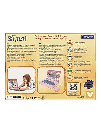 Ordinateur portable éducatif bilingue Disney Stitch (FR/EN)