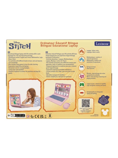 Ordinateur portable éducatif bilingue Disney Stitch (FR/EN) - Kiabi