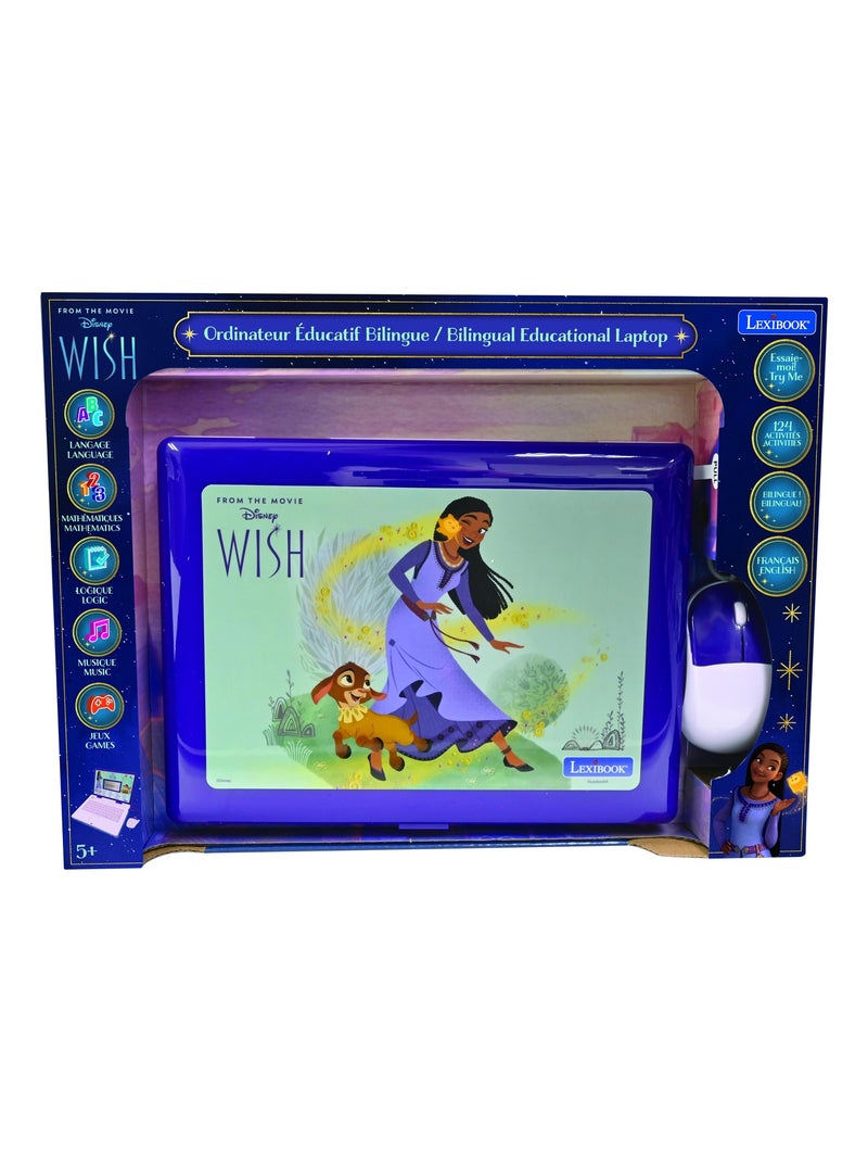 Ordinateur portable éducatif bilingue Disney Wish (FR/EN) Violet - Kiabi