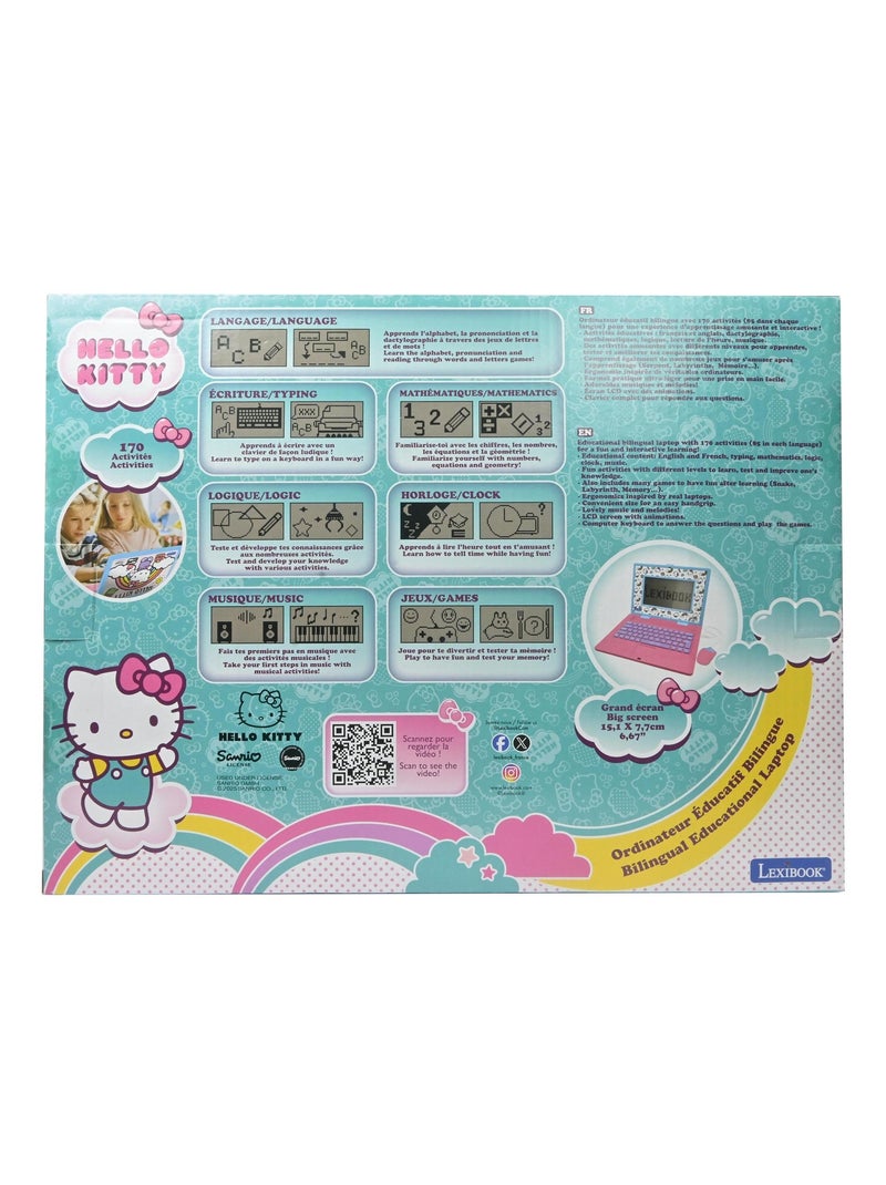 Ordinateur portable éducatif bilingue écran 6.7" Hello Kitty (FR/EN) Bleu - Kiabi