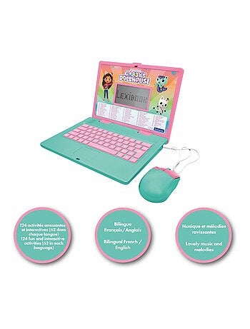Ordinateur portable éducatif bilingue gabby et la maison magique (fr/en)