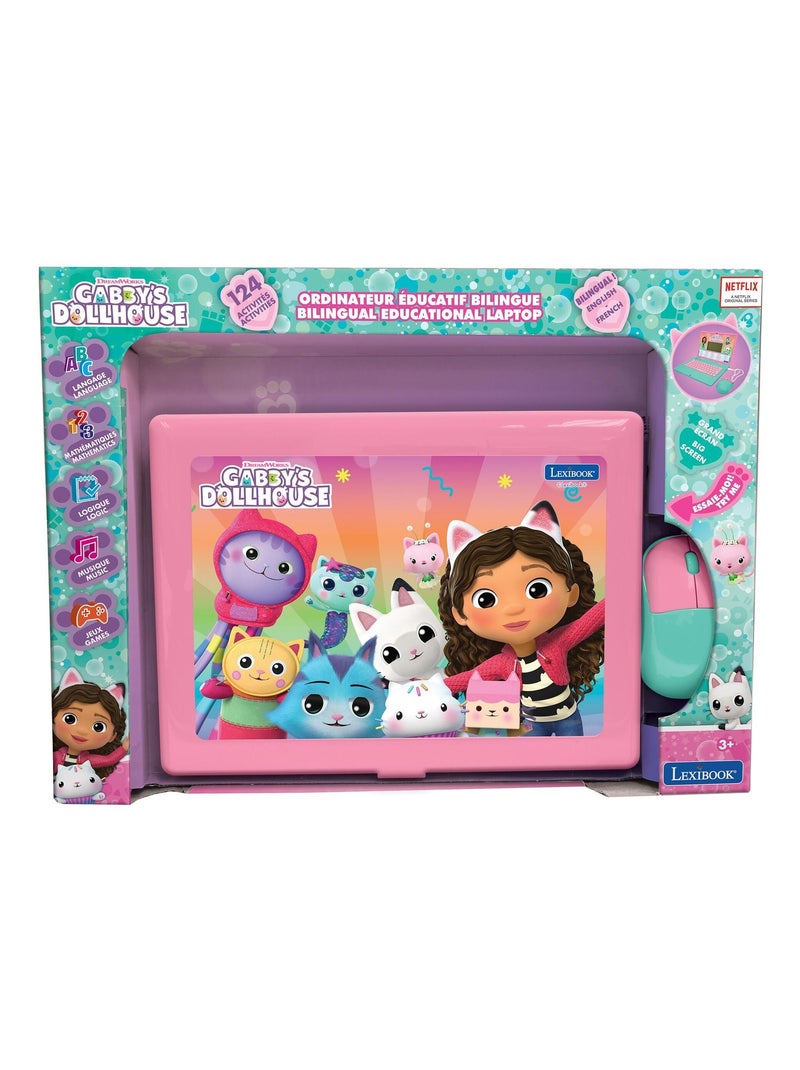 Ordinateur portable éducatif bilingue Gabby et la Maison Magique (FR/EN) Rose - Kiabi
