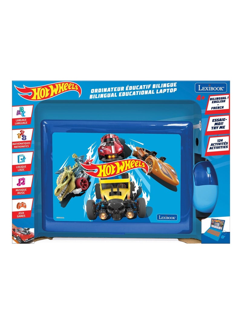 Ordinateur portable éducatif bilingue Hot Wheels (FR/EN) Bleu - Kiabi