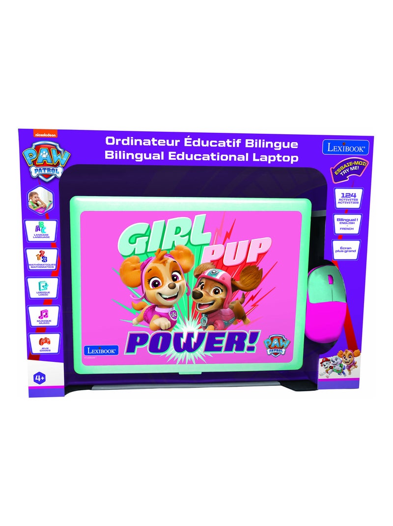 Ordinateur portable éducatif bilingue La Pat Patrouille Girly (FR/EN) Rose - Kiabi