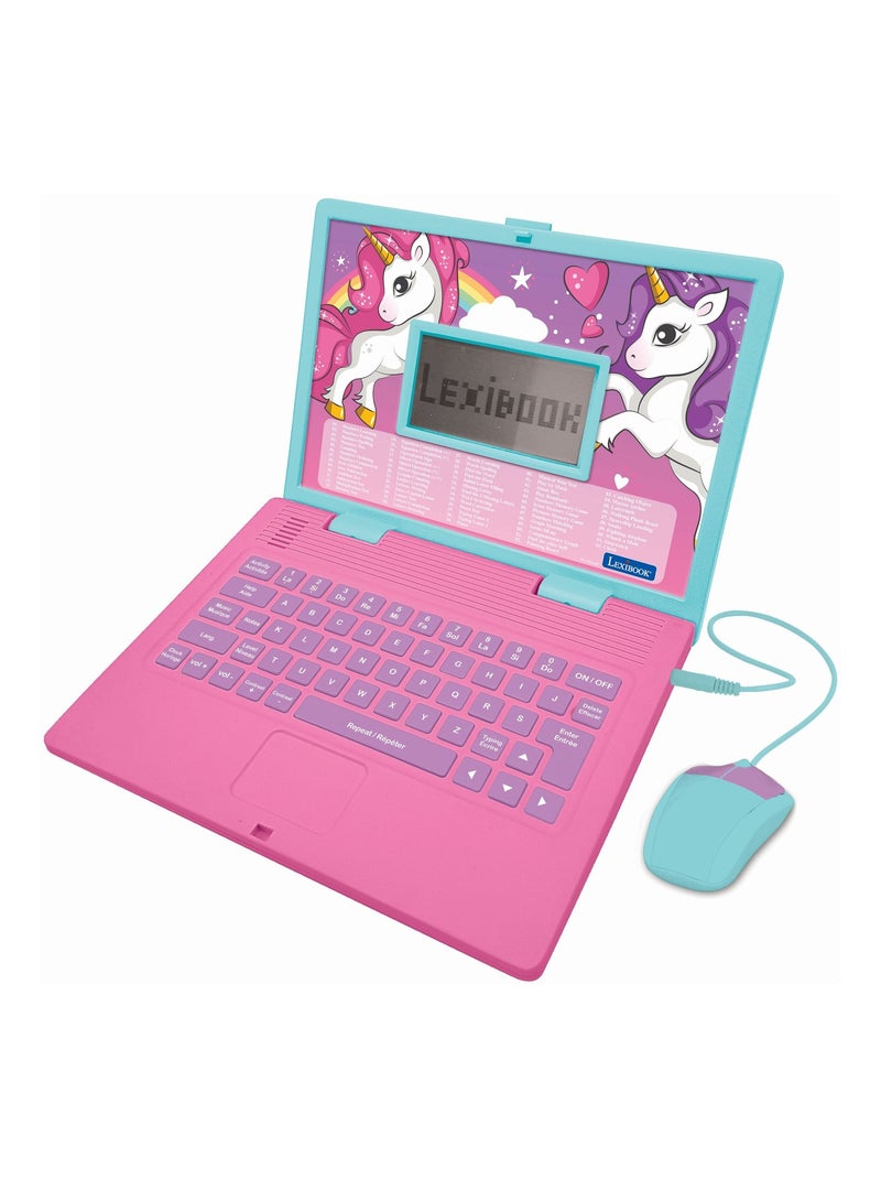 Ordinateur portable éducatif bilingue Licorne (FR/EN) Rose - Kiabi