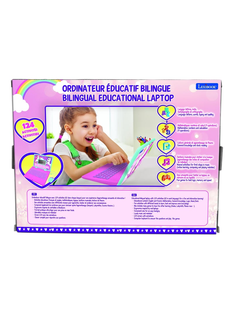Ordinateur portable éducatif bilingue Licorne (FR/EN) Rose - Kiabi