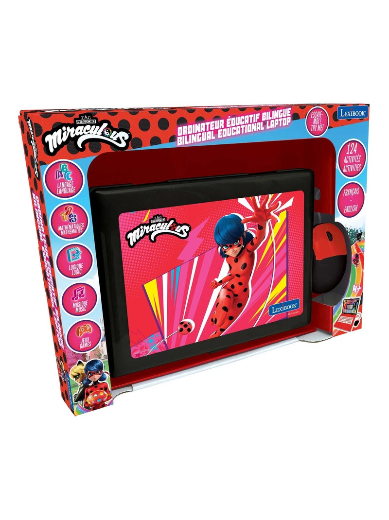 Ordinateur portable éducatif bilingue Miraculous (FR/EN) Rouge - Kiabi