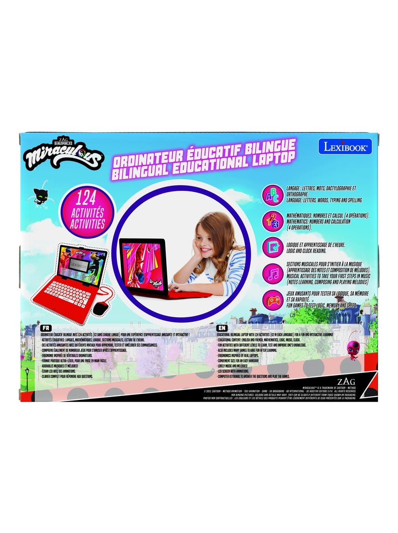Ordinateur portable éducatif bilingue Miraculous (FR/EN) Rouge - Kiabi