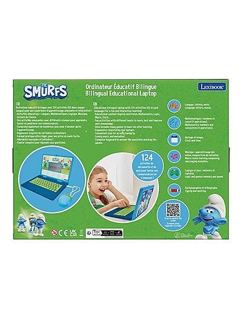 Ordinateur portable éducatif bilingue Schtroumpfs (FR/EN)