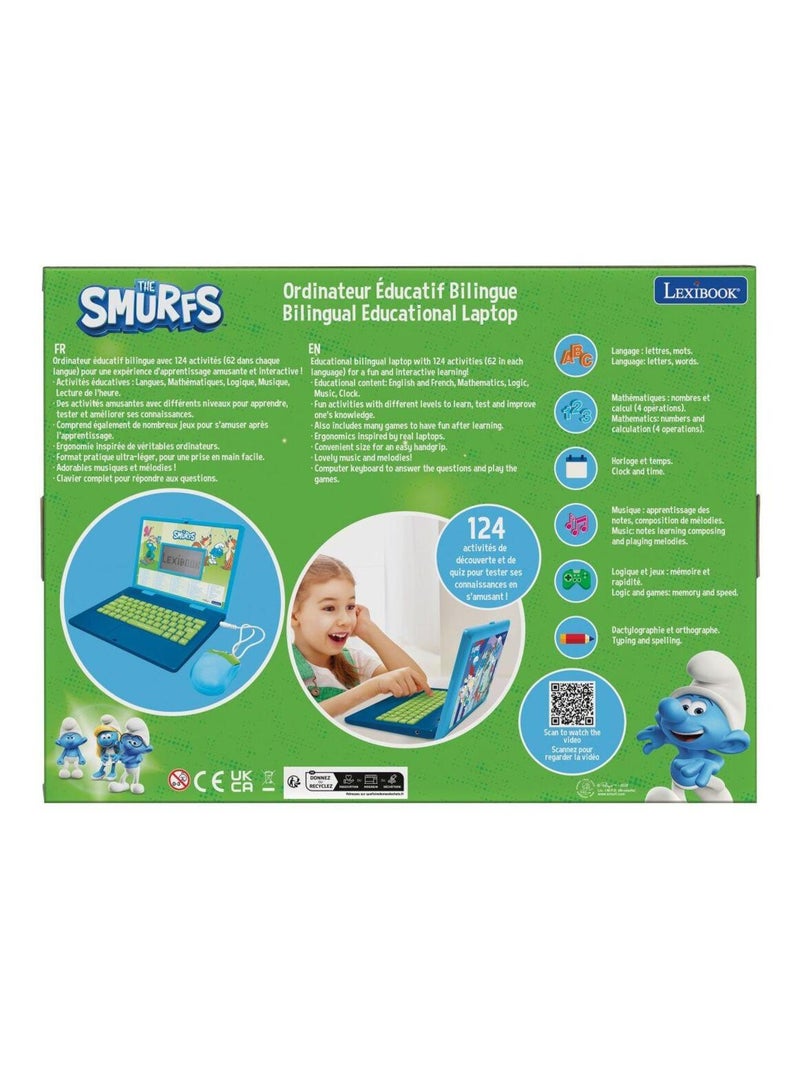Ordinateur portable éducatif bilingue Schtroumpfs (FR/EN) Bleu - Kiabi
