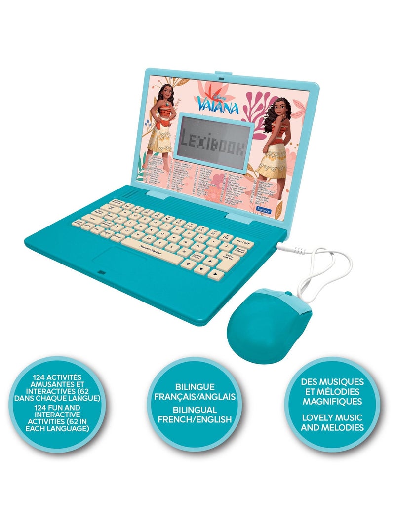 Ordinateur portable éducatif bilingue Vaiana (FR/EN) Bleu - Kiabi