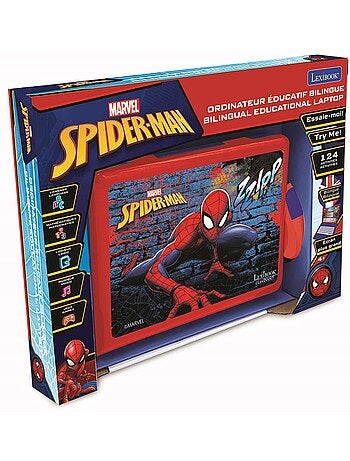 Ordinateur portable éducatif parlant bilingue spiderman – 124 activités en français et anglais