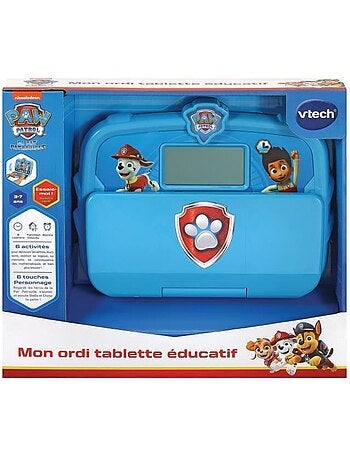 Ordinateur tablette éducatif vtech - pat patrouille - convient aux enfants de 3 ans et plus - bleu