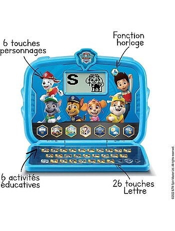 Ordinateur tablette éducatif vtech - pat patrouille - convient aux enfants de 3 ans et plus - bleu