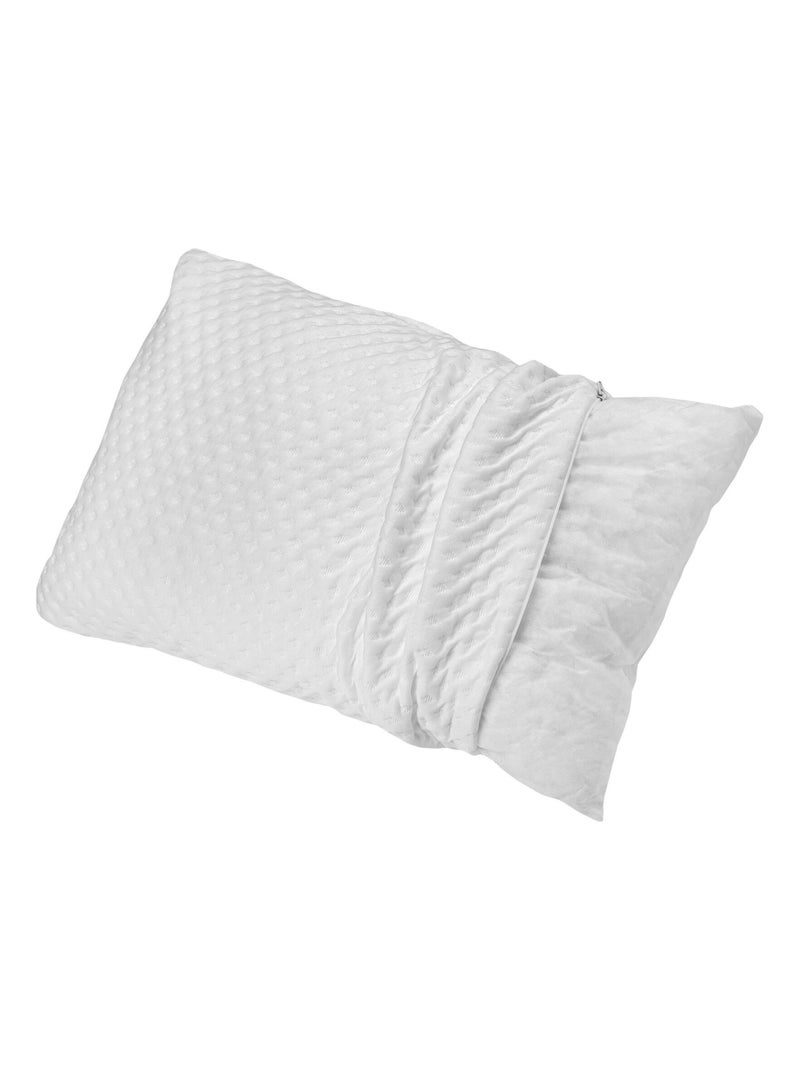 Oreiller à flocons et mémoire de forme Blanc - Kiabi