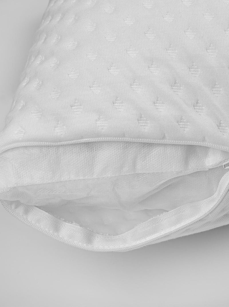 Oreiller à flocons et mémoire de forme Blanc - Kiabi
